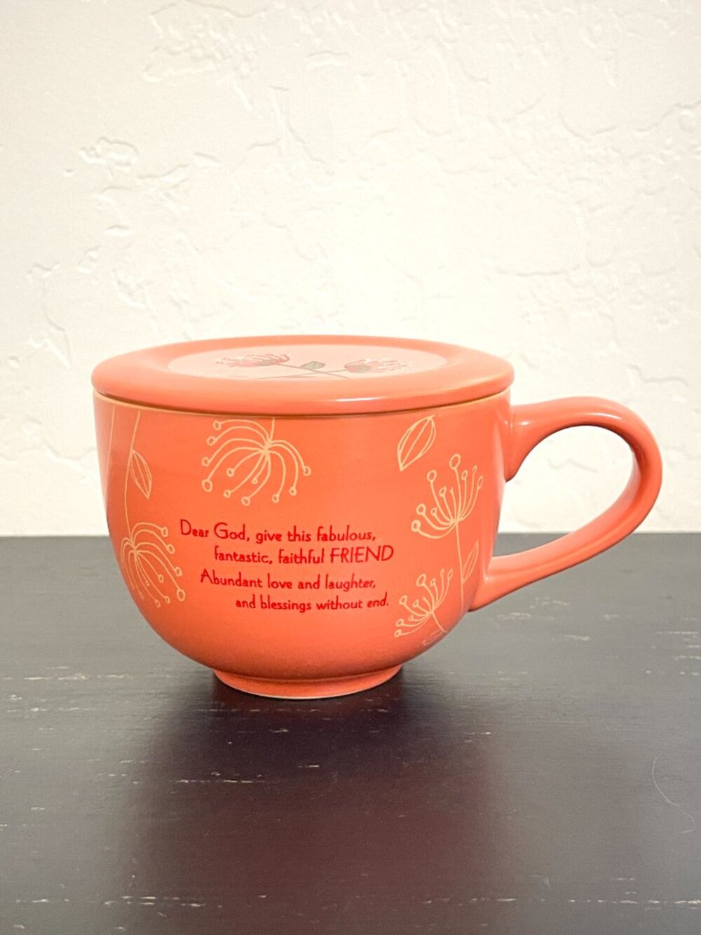 New Friends Prayer Mug Cup with Lid Ceramic Abbey Press